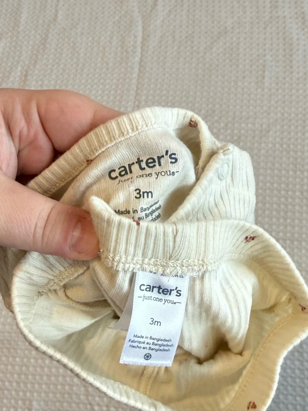 Carters 3m Cream Boho Matching Outfit